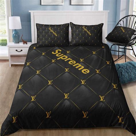 supreme lv bed sheets|louis vuitton bed set – MY luxurious home.